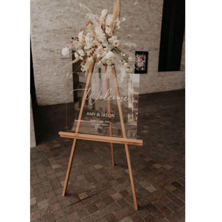 

(J3B8) Wooden easel 90 cm/Standing tripod kayu/stand lukis //Readi@lagi