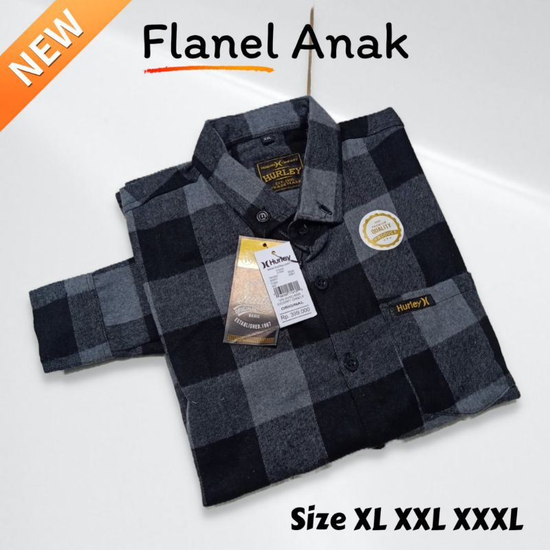 KEMEJA ANAK LAKI-LAKI FLANEL LENGAN PANJANG PREMIUM BAJU KOTAK KOTAK ANAK TANGGUNG UMUR 8-13TH