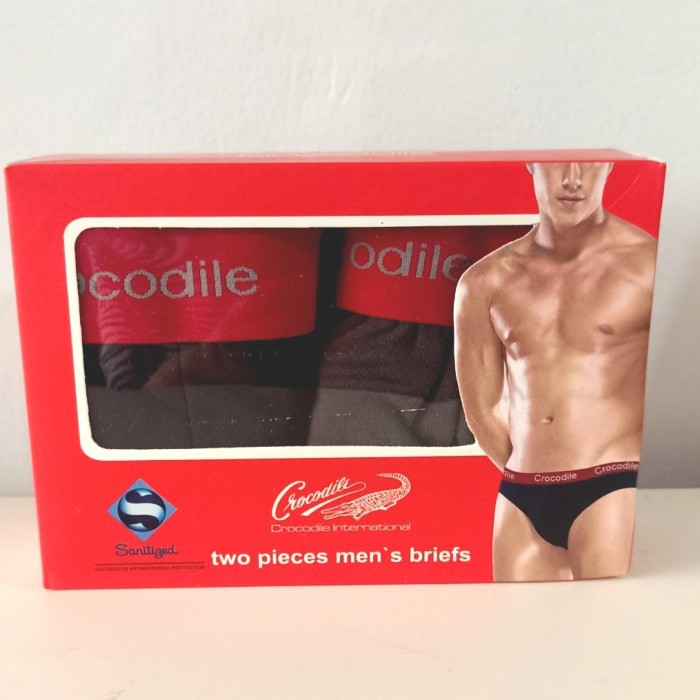 Set isi 2 Pcs Celana Dalam Pria CD Crocodile Underwear Anti Bacterial 522-006