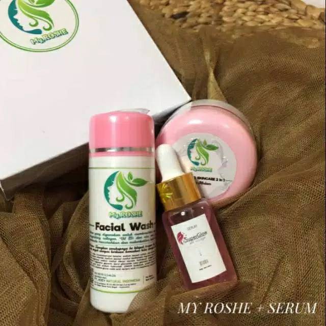 My rose + serum super glowing/ paket wajah skincare terlariss