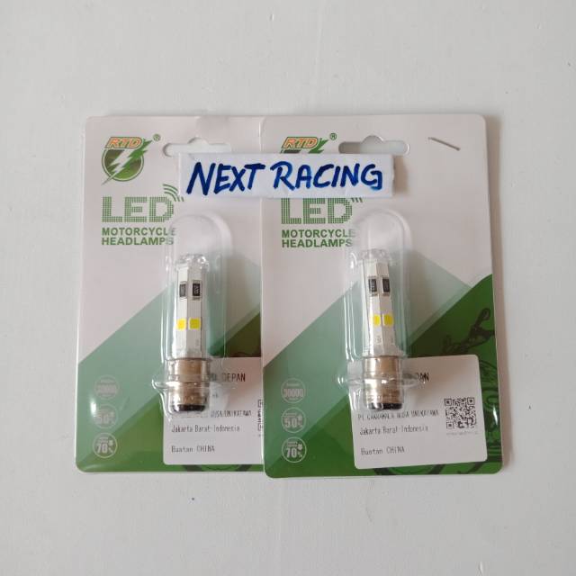 Lampu depan led 4 sisi rtd motor bebek dan matic