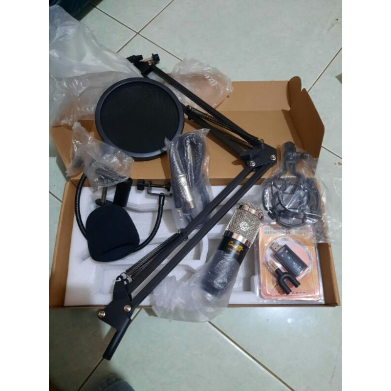 mic condensor cowboy set lengkap mic smule microphone Condensor