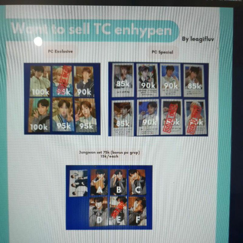 TC EN-CONNECT ENHYPEN EXCLUSIVE SPECIAL BASIC JUNGWON HEESEUNG JAKE SUNGHOON SUNOO