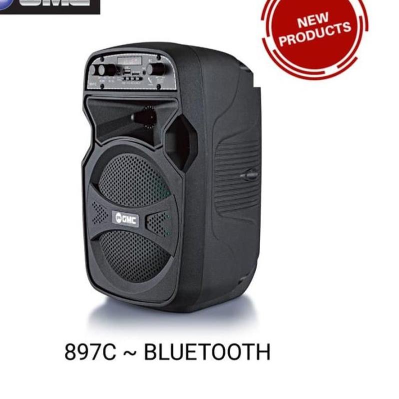 New  SPEAKER BLUETOOTH KARAOKE 8 INCH GMC-897C BONUS MIC KABEL X-BASS//SPEAKER KARAOKE//SPEAKER SALO