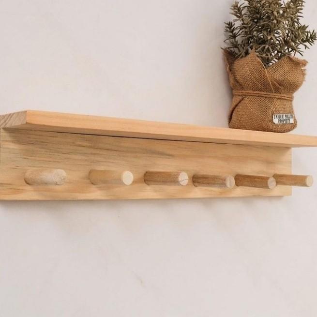 Hanger | Gantungan Baju Dinding Kayu Kapstok