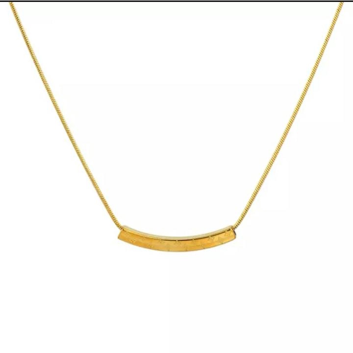kalung smile titanium emas mutiara face pearl pria wanita anti karat