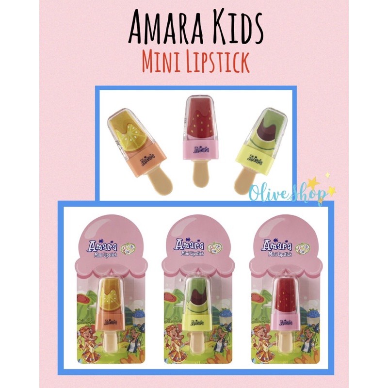 OliveShop ❤️ Amara Kids Makeup Anak Make Up Lipstick Anak Lipstik