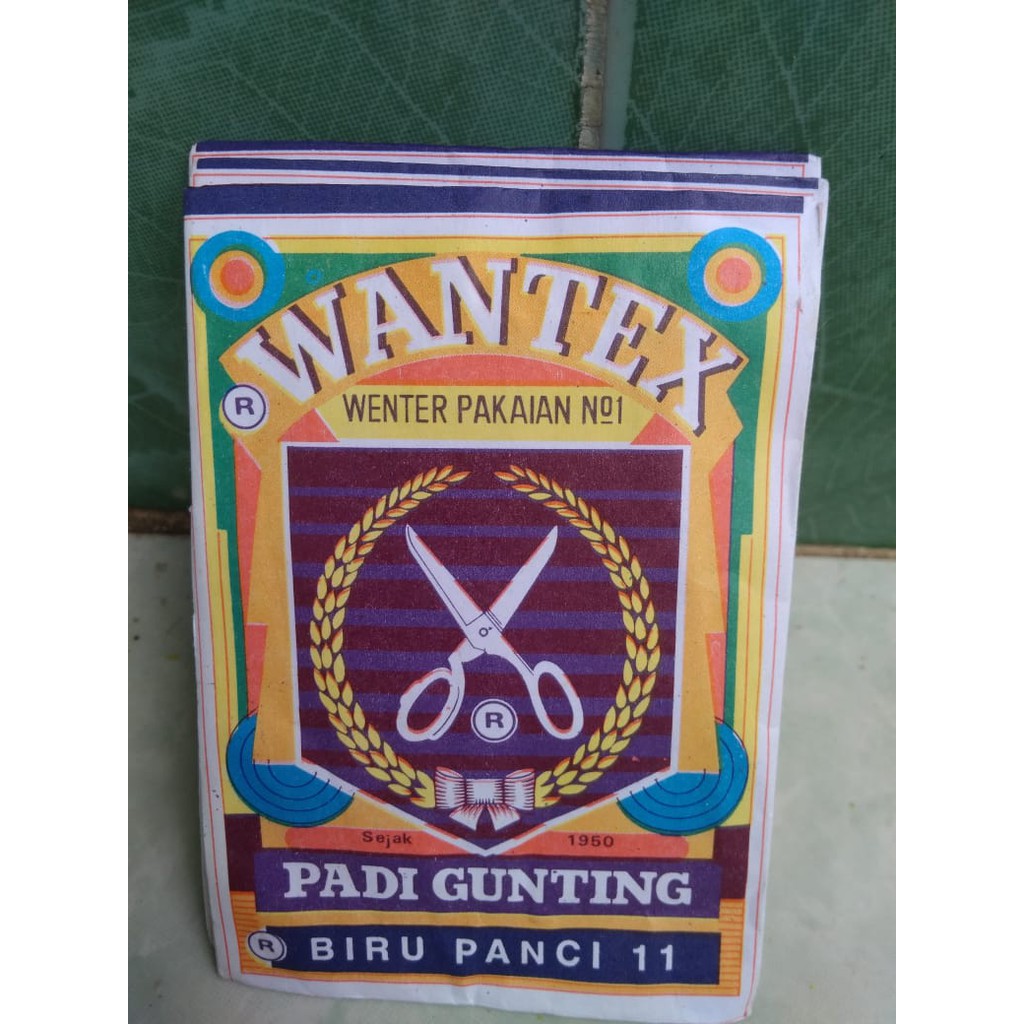 Pewarna Kain Pakian Wantex Cap Padi Gunting Naptol Wenter Pewarna Texstil Warna Biru Panci