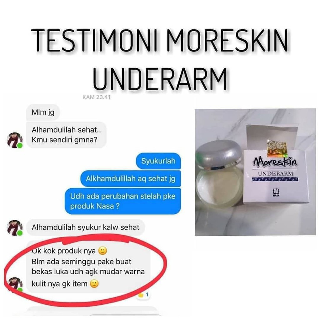 Moreskin Underarm Pemutih ketiak Pemutih Lutut Bekas Luka Memutihkan Kulit Gelap