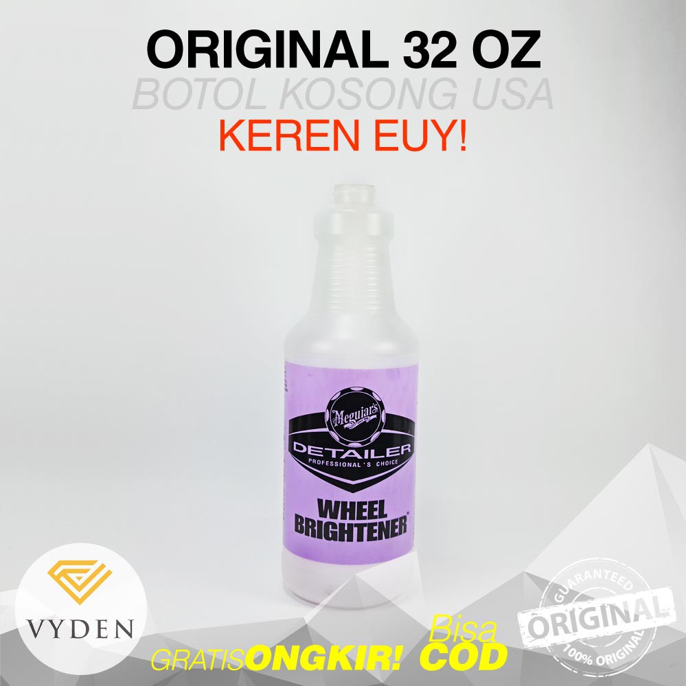 MEGUIARS Wheel Brightener Spray Detailer Bottle 32 oz Botol Kosong Pembersih Pelek Mobil Ban Kolong