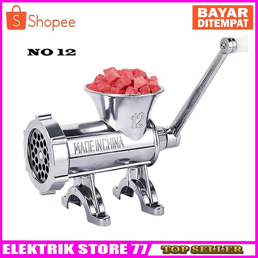 Gilingan Daging NO .12 Kacang Q2 8708 Meat Mincer Stainless Original