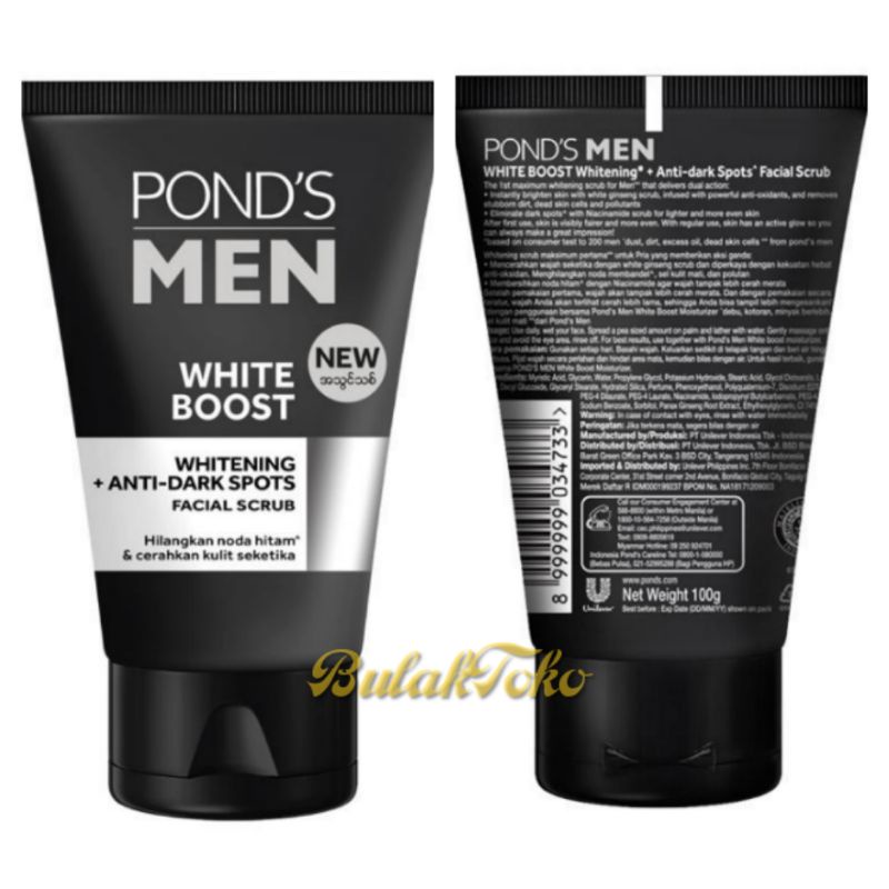 Ponds MEN Bright Boost Facial Scrub 100gr
