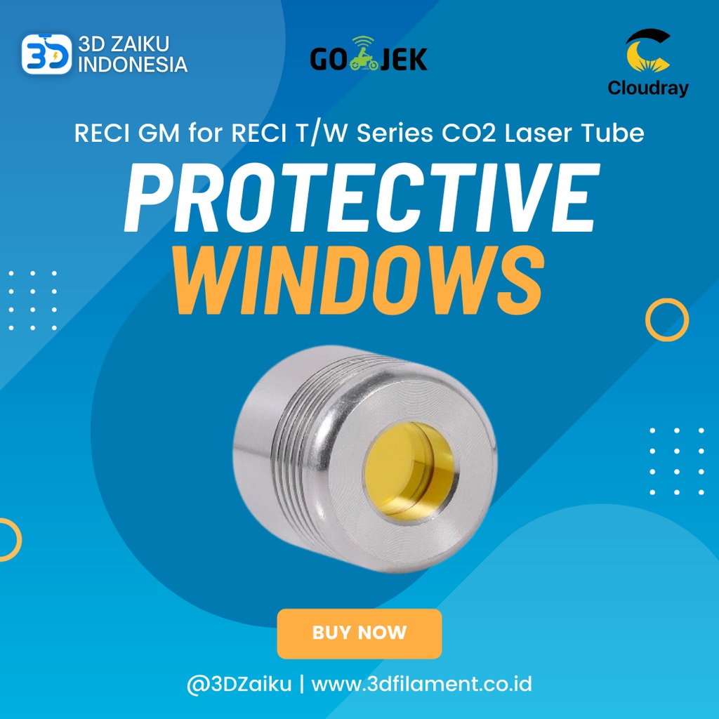 Original RECI GM Protective Windows for RECI CO2 Laser Tube