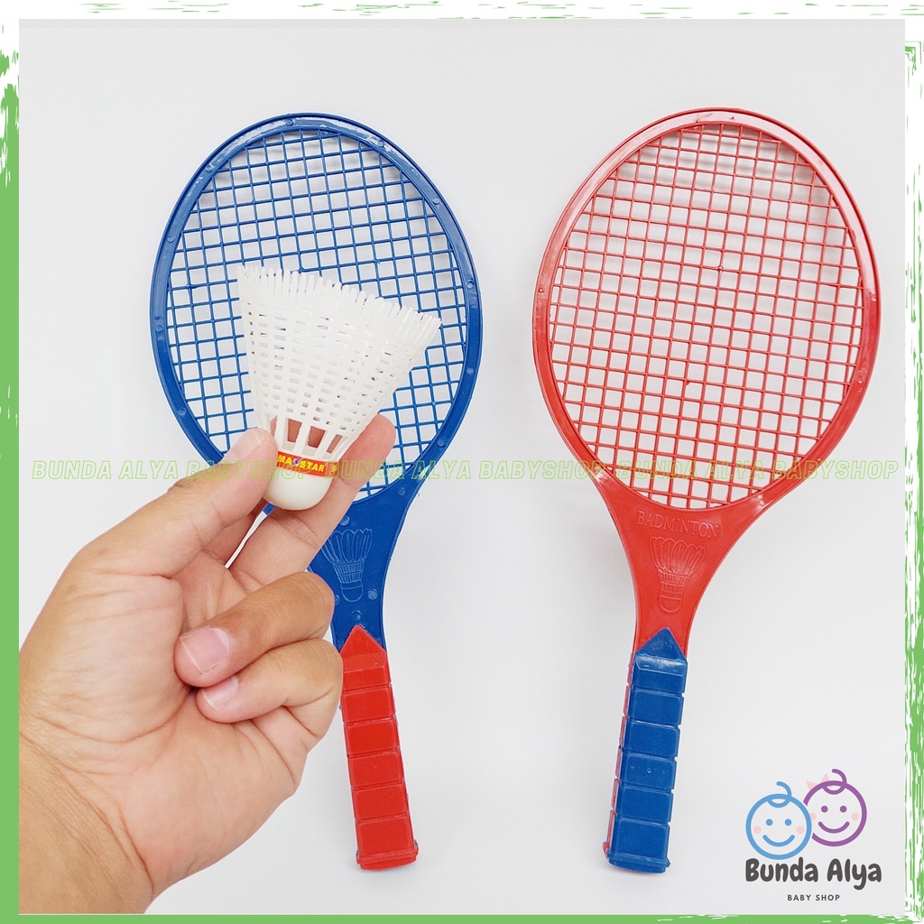 Mainan Anak Raket Badminton Mainan Olahraga RAKET BADMINTON MURAH - Mainan Anak Set Raket Mini Anak Badminton Mini - Mainan Bulu Tangkis Isi 2 Raket 1 Kock - Mainan Raket Mini SNI