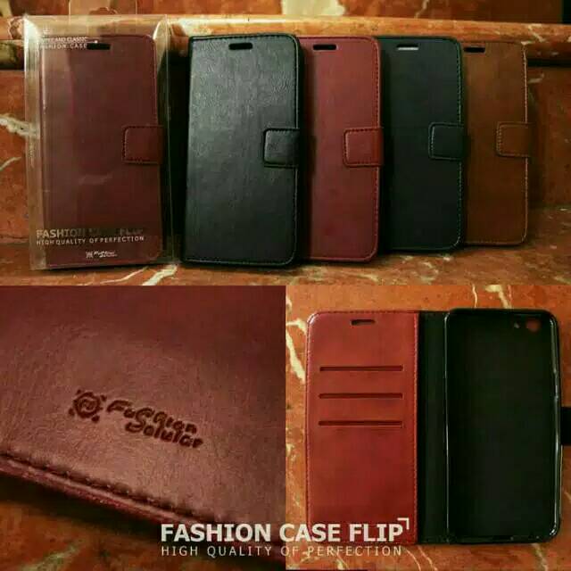 Terbaru !!! Leather case kulit flip cover casing Vivo Y71