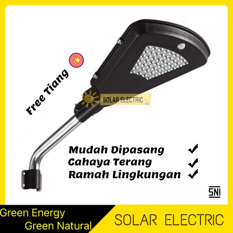 Lampu Jalan PJU Solar Cell LED 25W Panel Tenaga Surya Matahari Sorot IP65 Waterproof