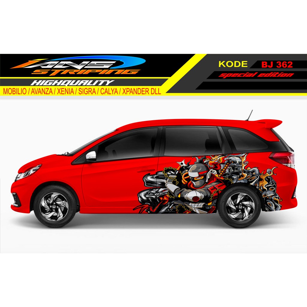 STICKER MOBIL MOBILIO / DECAL MOBILIO / STIKER MOBIL KARTUN