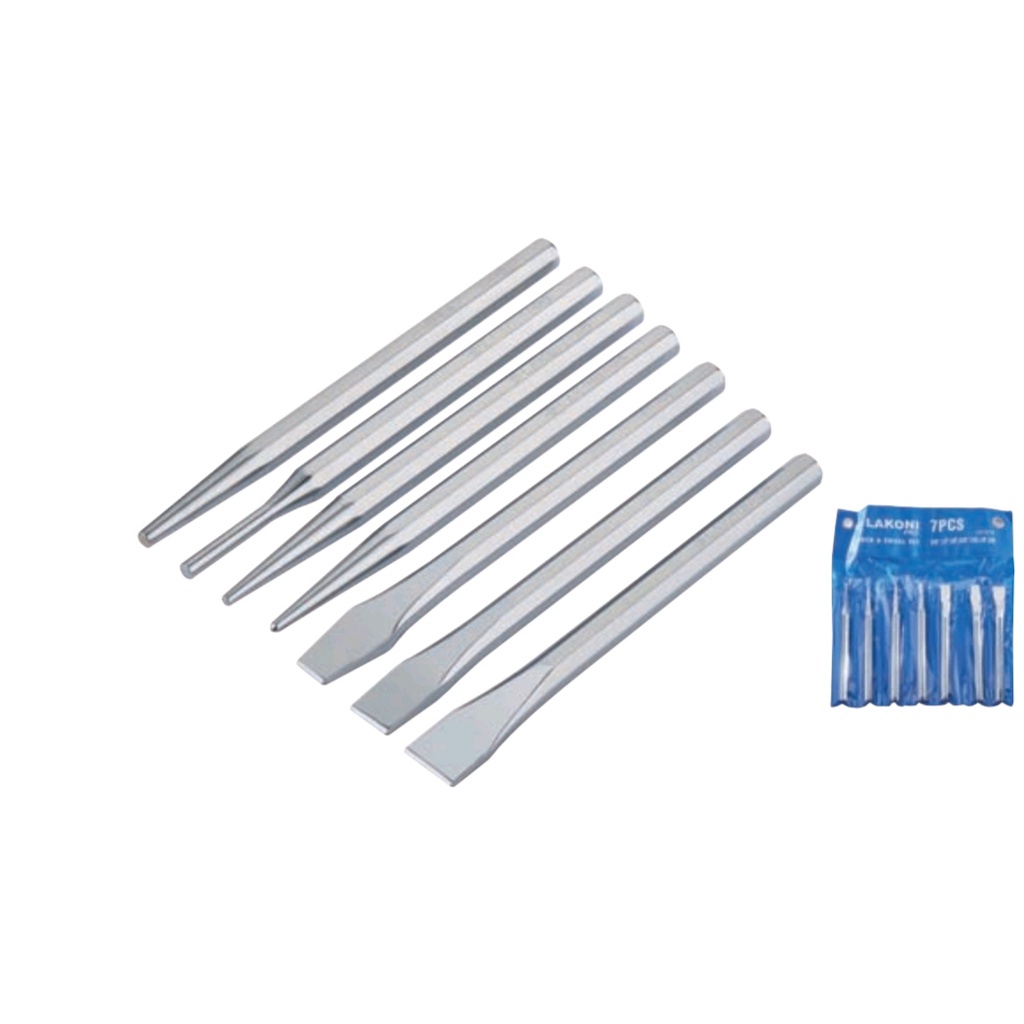PER SET 7 PCS  PAHAT BESI SET LAKONI PRO 101378 / PUNCH AND CHISEL SET
