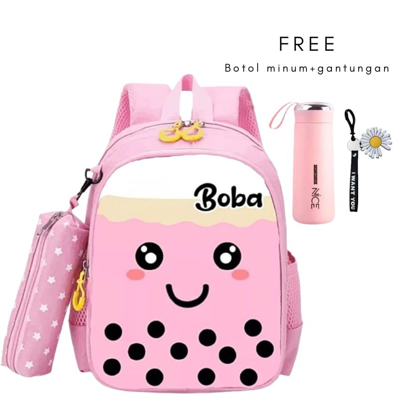 NEW Backpak Boba Tas Anak Fashion Mewah/Tas Kado Untuk anak laki laki dan perempuan/Tas Terlaris