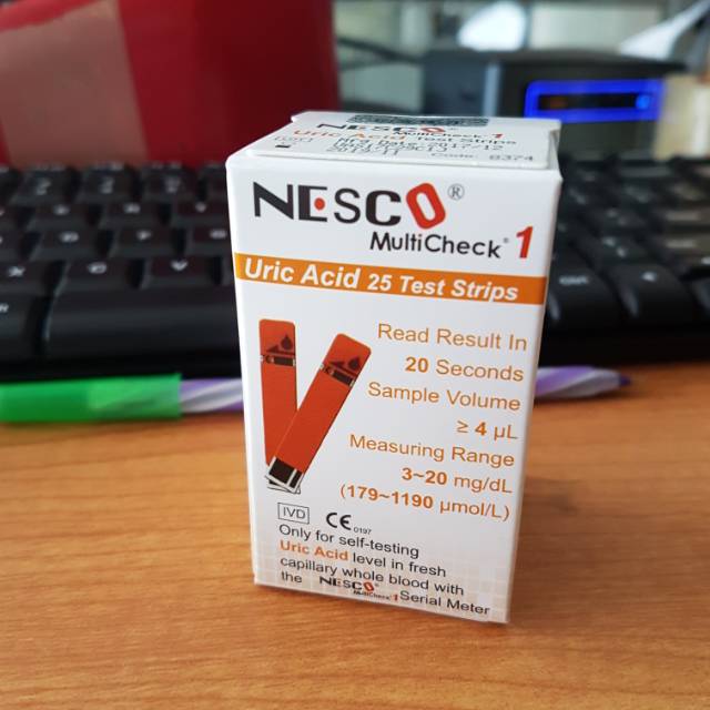STRIP ASAM URAT NESCO MULTICHECK / STIK URIC ACID ISI 25 / TEST STRIPS REFILL ISI ULANG