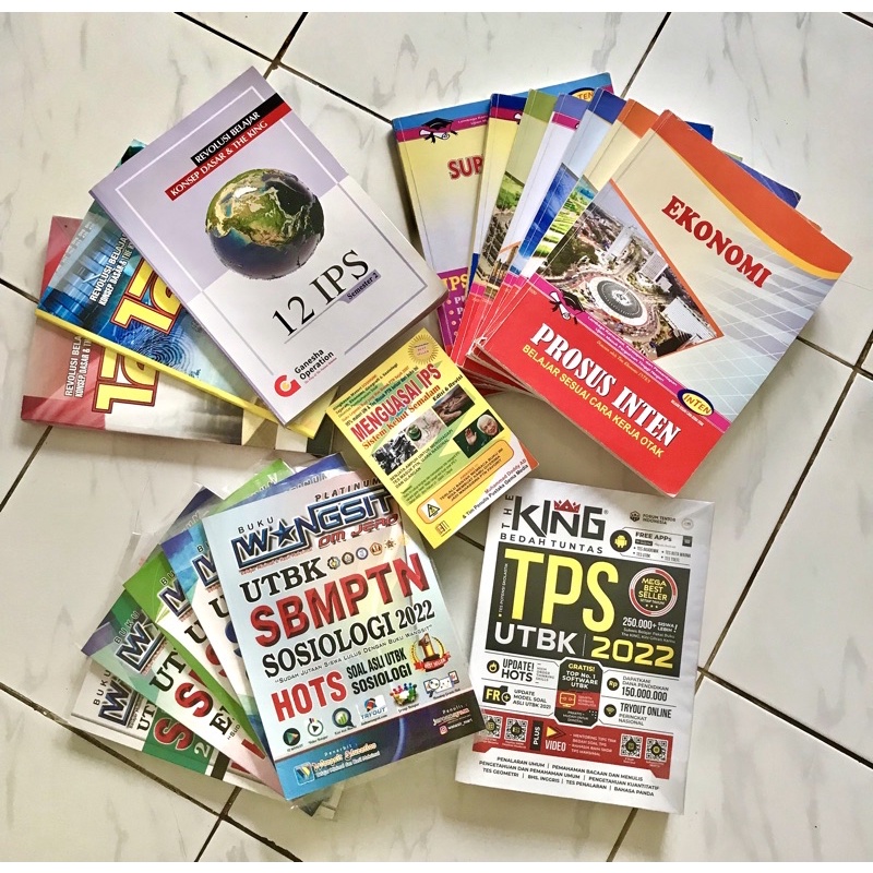 Preloved buku persiapan UTBK 2022 (Inten, GO, Wangsit, The King, SKS)