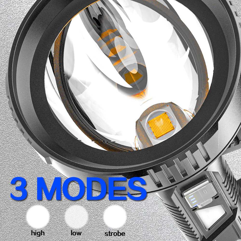 Pocketman Senter LED Waterproof USB Recharge Cree XPE / Senter LED Gunung Outdoor Cas Casan Charger Usb Besar Zoom Swat Police Super Terang Jarak Jauh Anti Air Tahan Air Awet Berburu Batre Baterai Tahan Lama Portable Rechargeable / Lampu Senter LED Mura
