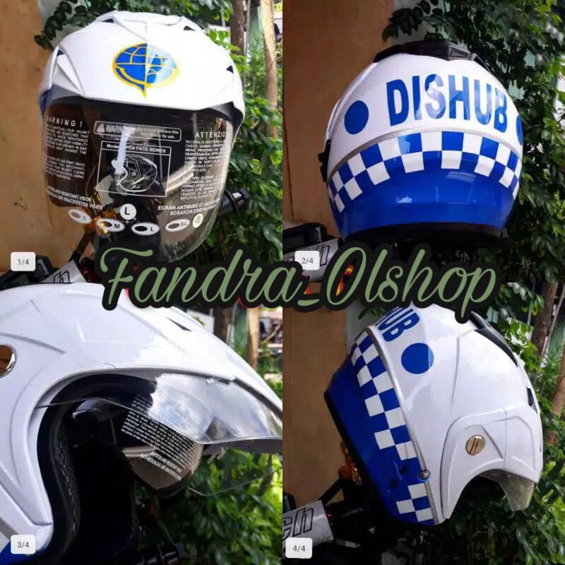 HELM POLISI LALU LINTAS LANTAS POLANTAS PATWAL & DISHUB DOBEL VISOR. Kualitas Terbaik 