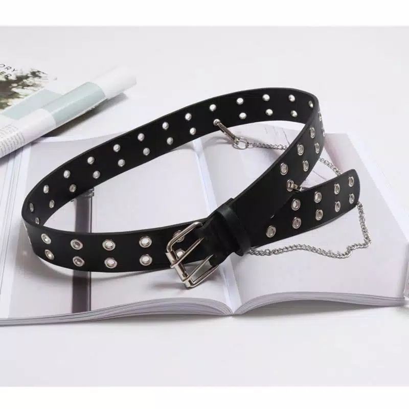 BISA COD RING BELT KOREA GRUNGE DOUBLE EYELET