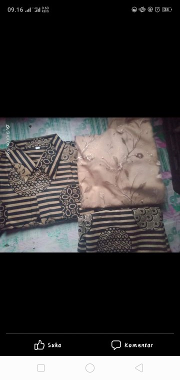 Wou Batik Couple Shofia Estetika Brokat  - Couple Modern Batik Couple Sarimbit Brokat Kebaya - Bs052
