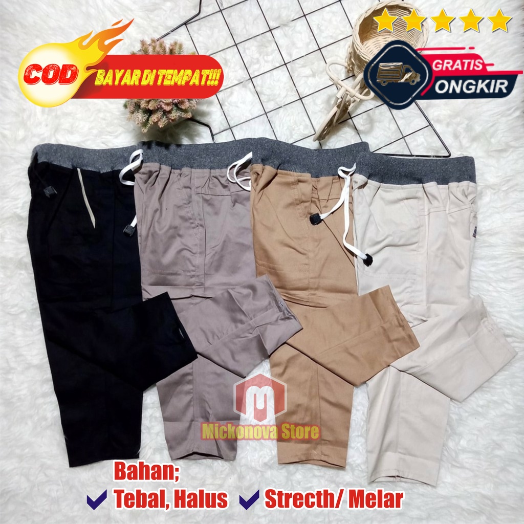 Celana Chino Chinos Cino Panjang Anak Laki Laki Cowo Cowok Pinggang Karet Bahan Melar 2 10  Tahun