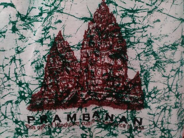 TERMURAH! Kaos Candi Prambanan Kepyur Warna Putih - Baju Couple Pria dan Wanita - Baju Unik Jogja