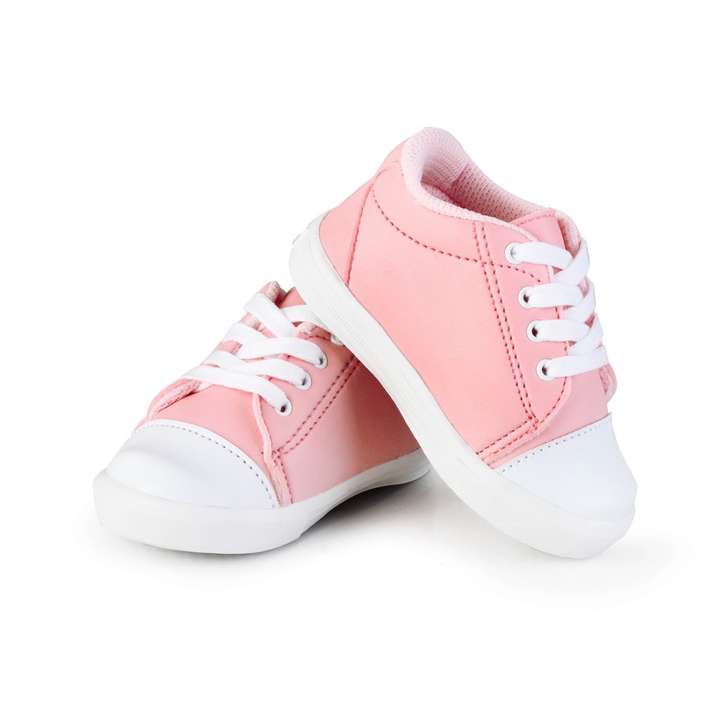 sepatu sneaker perempuan umur 1 2 tahun pink lucu murah terbaru B03 PINK