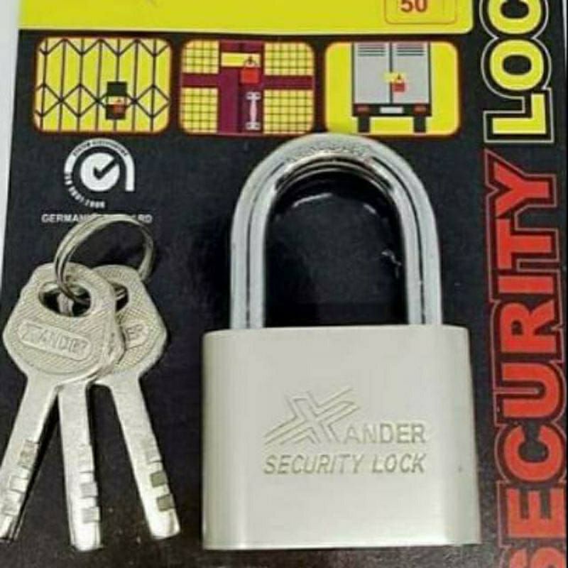 GEMBOK XANDER 30 40 50 60 MM LEHER PENDEK SECURITY PADLOCK PAGAR RUMAH