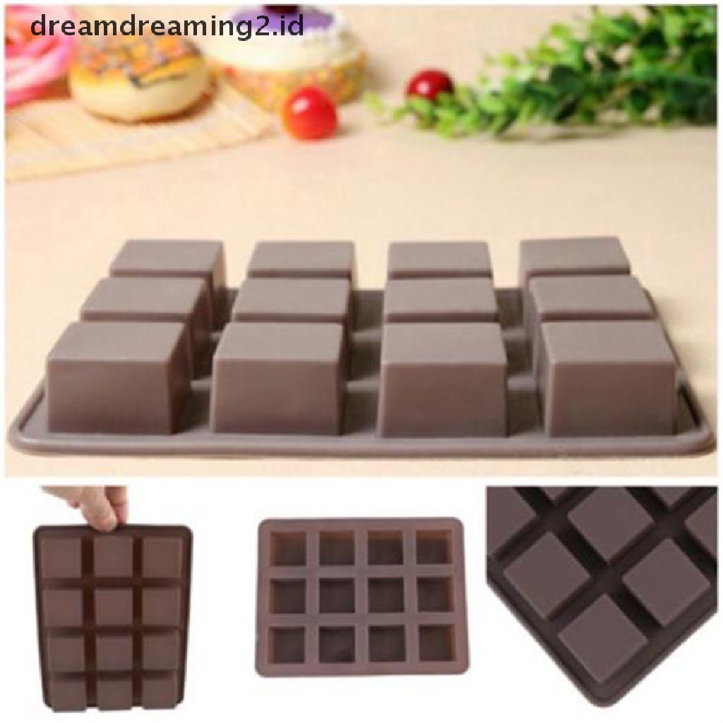 Cetakan Sabun / Cokelat Handmade Diy Bentuk Kotak Bahan Silikon