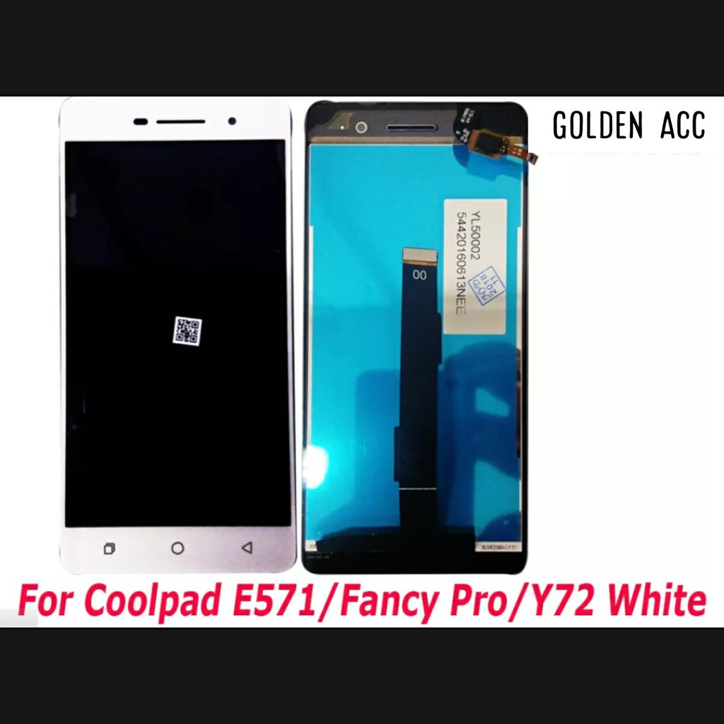 LCD + TS COOLPAD E571 FANCY PRO Y72 FULLSET TOUCHSCREEN KUALITAS TERBAIK CONTRAS MAIN BISA BAYAR COD