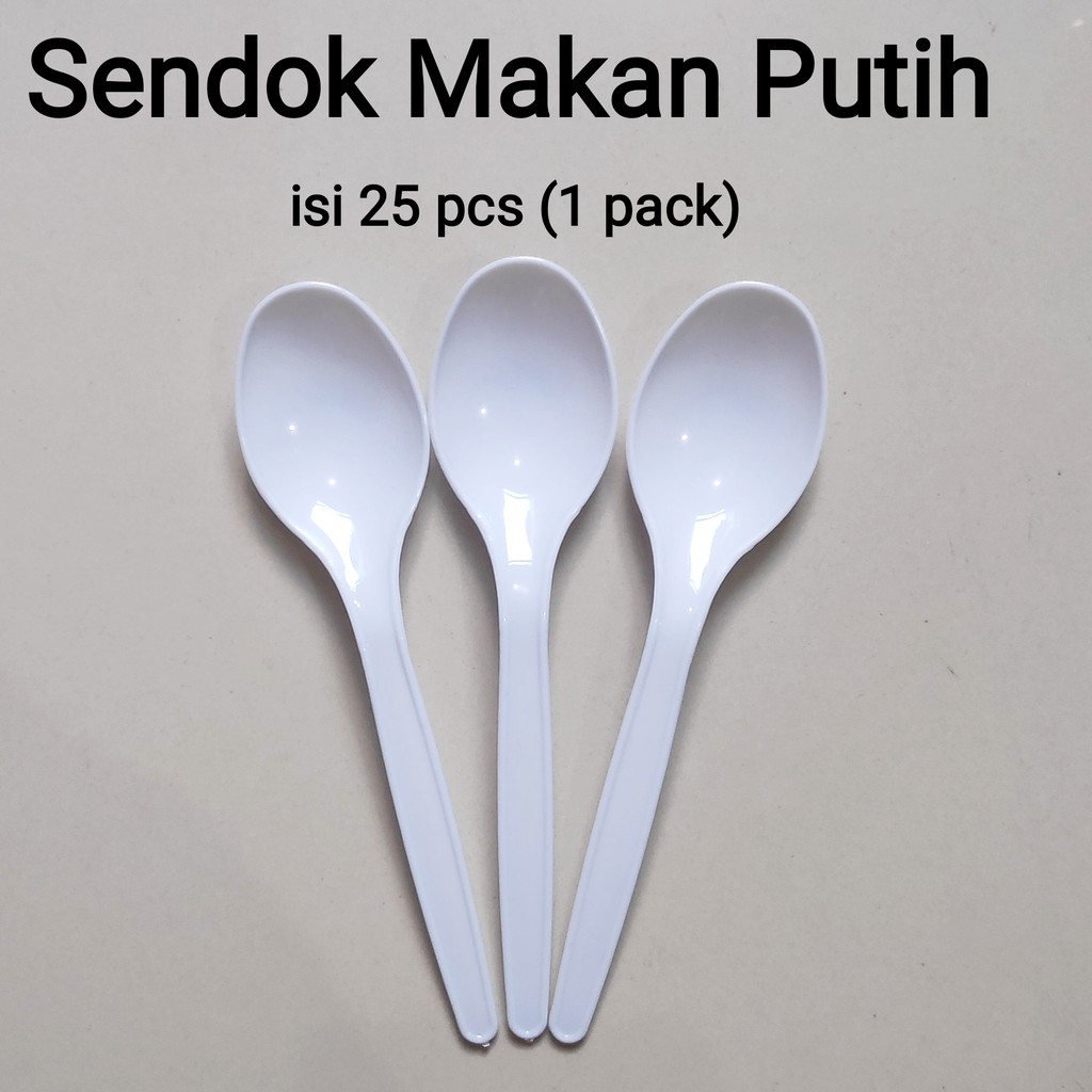 sendok plastik putih - sendok makan plastik - sendok plastik