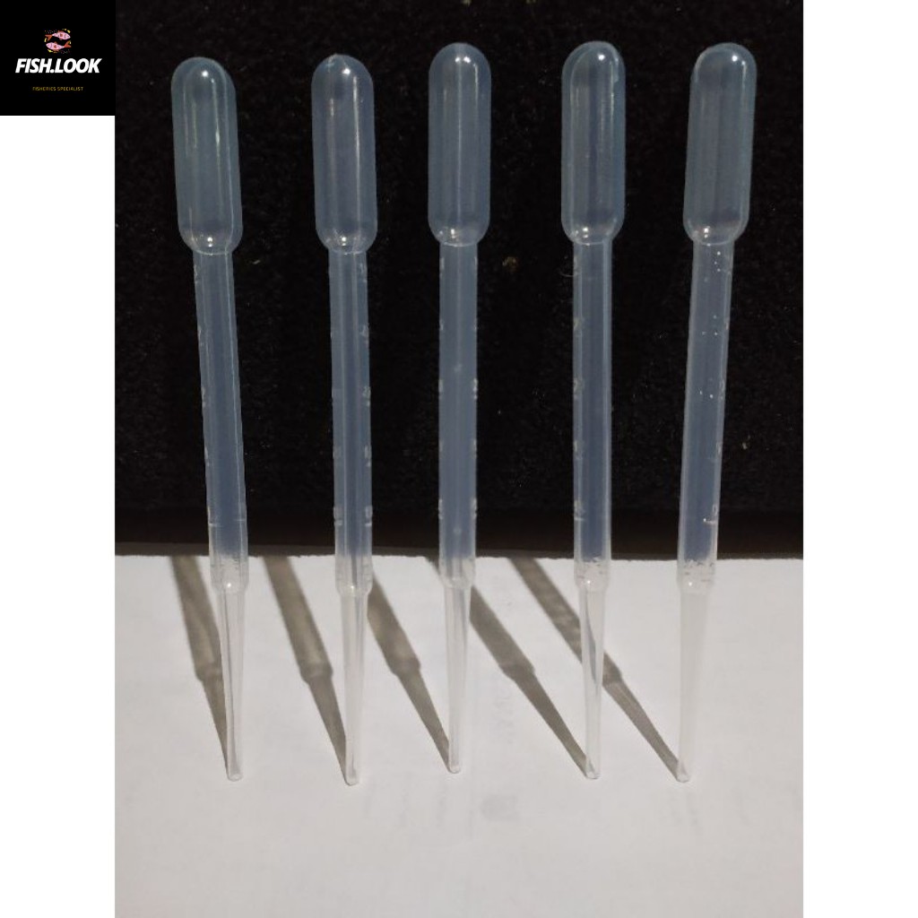 pipet plastik pakan kutu air / artemia / jentik nyamuk