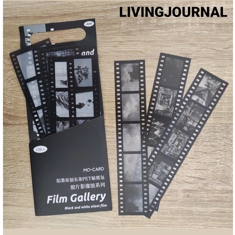 

Black Film Frame Sticker 1 pcs jurnal stiker