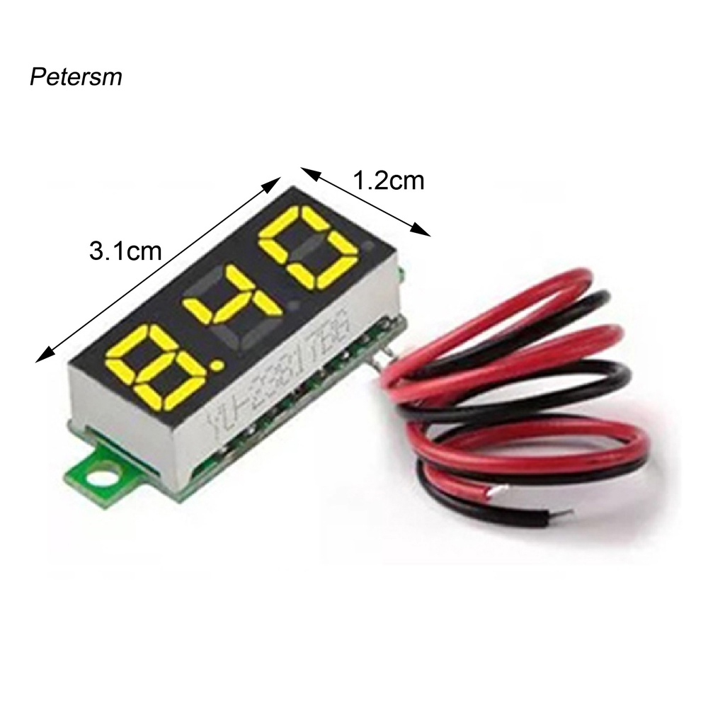 PP   Four Colors Mini Voltmeter Two-Wire Display Panel Voltage Tester Easy Installation for Car