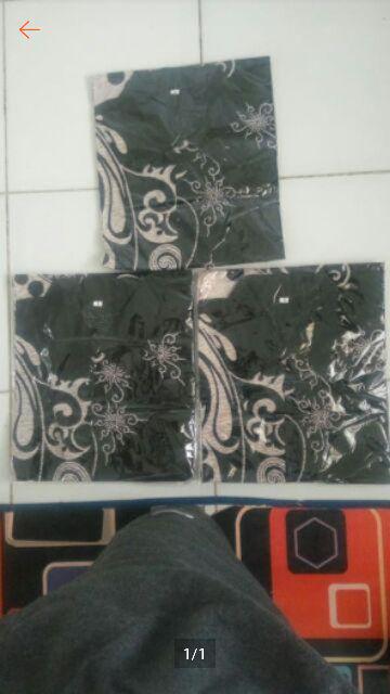 Risna Batik Hrb26 Kenongo Kemeja Hem Pendek Padi Pekalongan M L Xl Murah Keren Batik Pria Wajik Biru