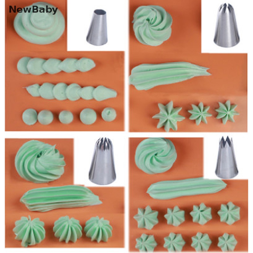 5pcs / Set Spuit Piping Icing Krim Ukuran Besar Untuk Dekorasi Kue