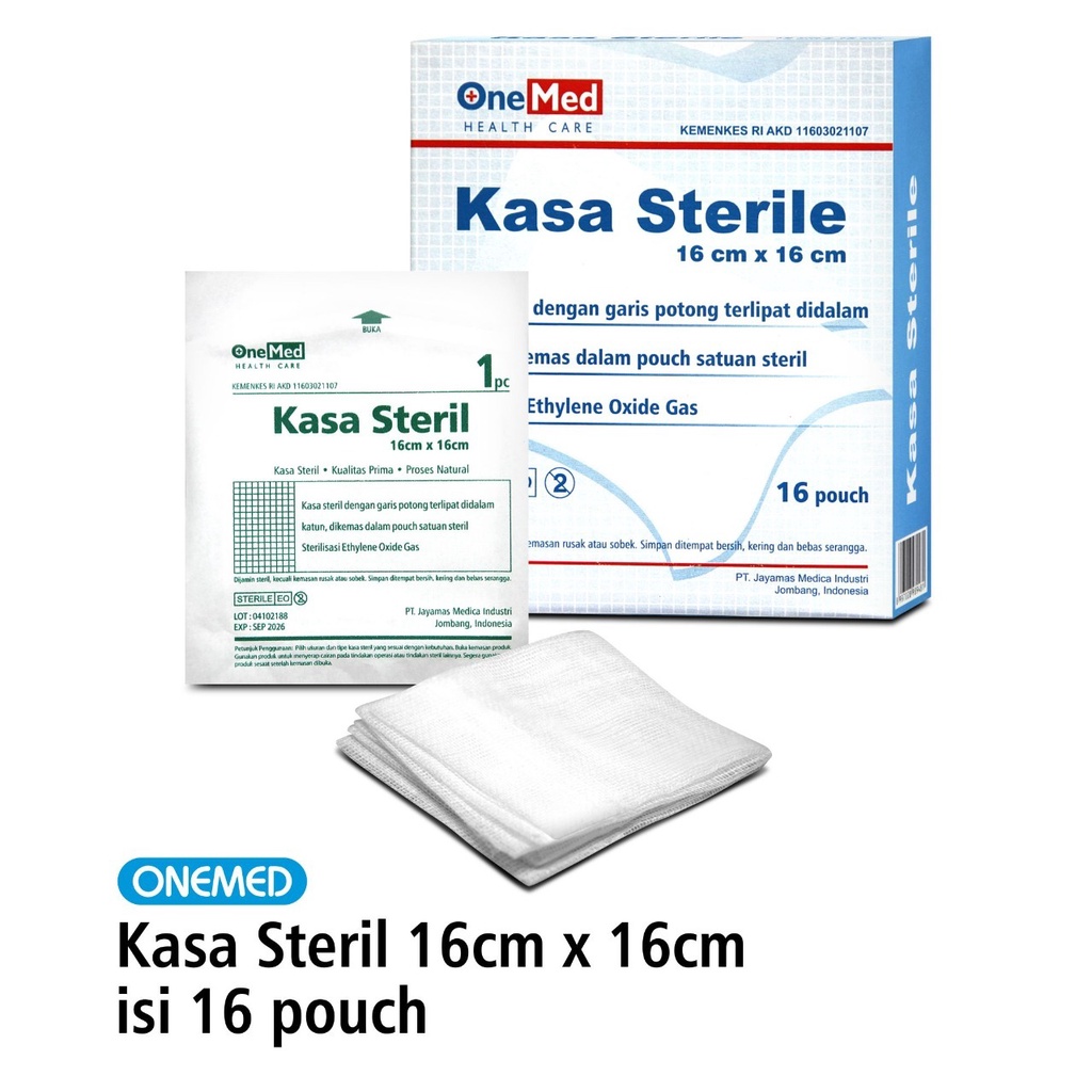 Kasa Steril OneMed 16x16cm box isi16 - KS B16 OJ