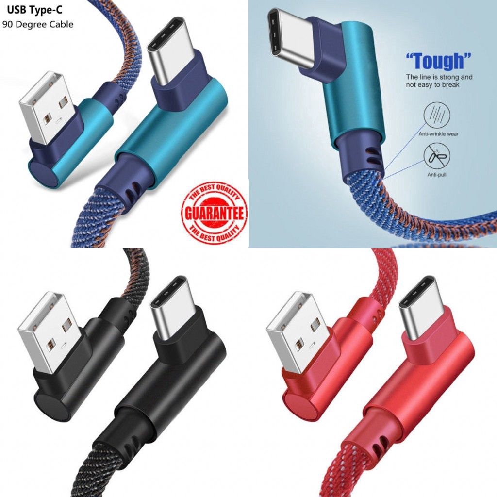 Kabel Data/Charger Usb Tipe C 3.1 Sudut Kanan 90 Derajat