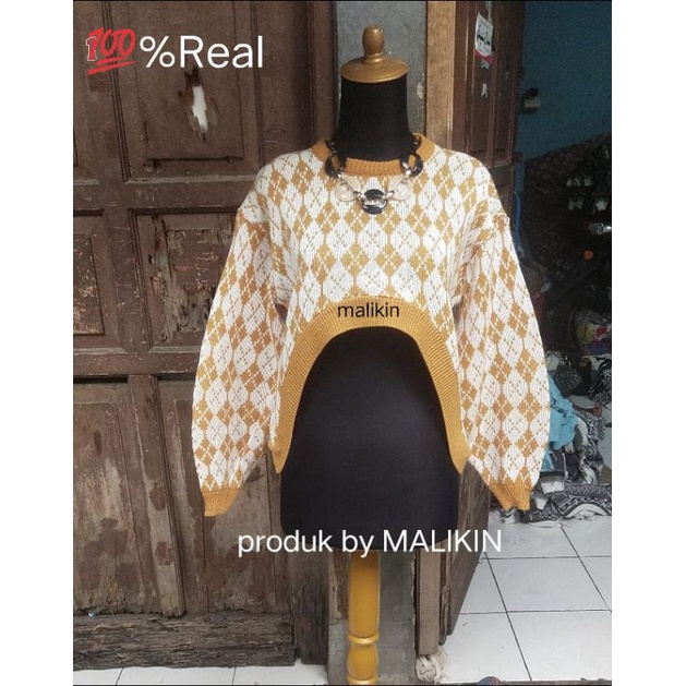 OUTER YURA SIDO RAJUT BALON CROP TOP KNITWEAR / YURA SIDO DIAMOND / OOTD KOREAN STYLE WANITA KEKINIAN / SWEATER WANITA HIJAB / BAJU MUSLIM STYLE / BEAST SELLER