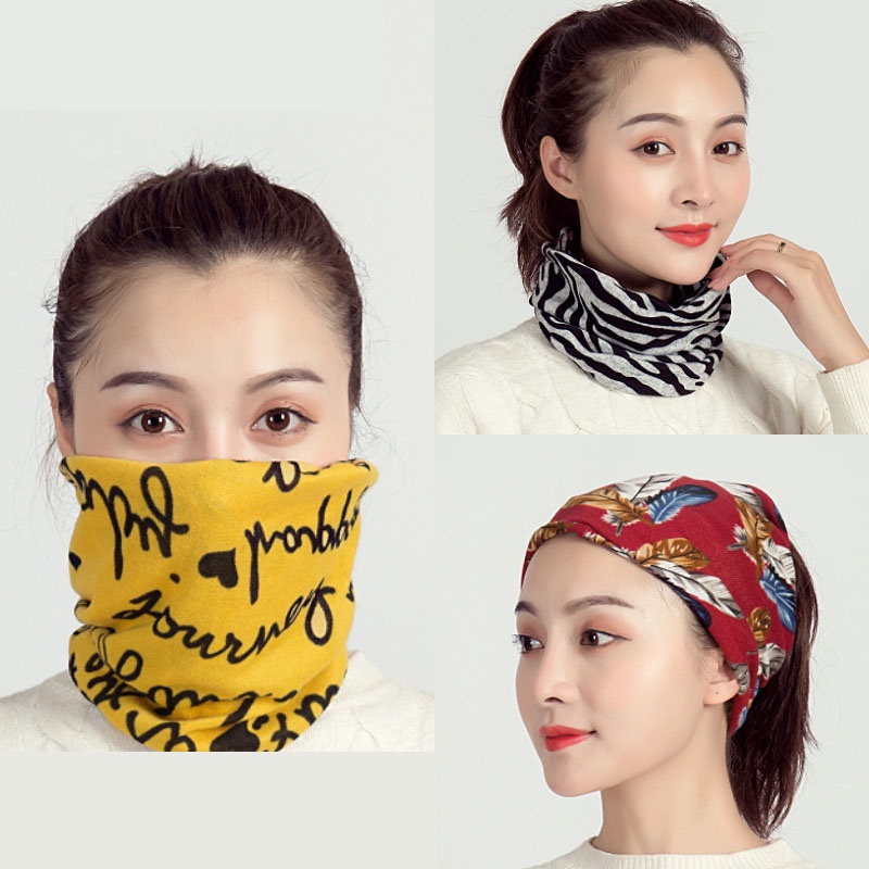 Syal Scarf Leher Bandana Wanita Retro Vintage Bahan Katun Murni Korea Fashion Impor Elegan