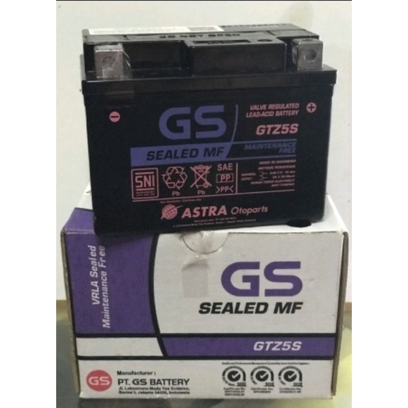 aki motor honda beat gtz5s gs astra original/accu kering/aki beat/vario 110