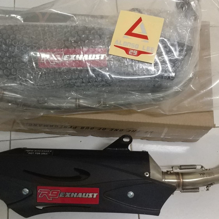 Knalpot r9 misano black pcx nmax aerox