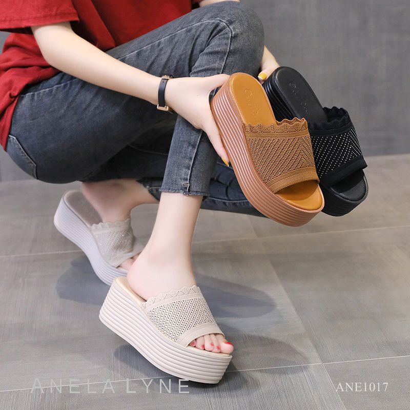 ANELA LYNE SANDAL SLOP WEDGES  DELOINA ANE1017 ORIGINAL