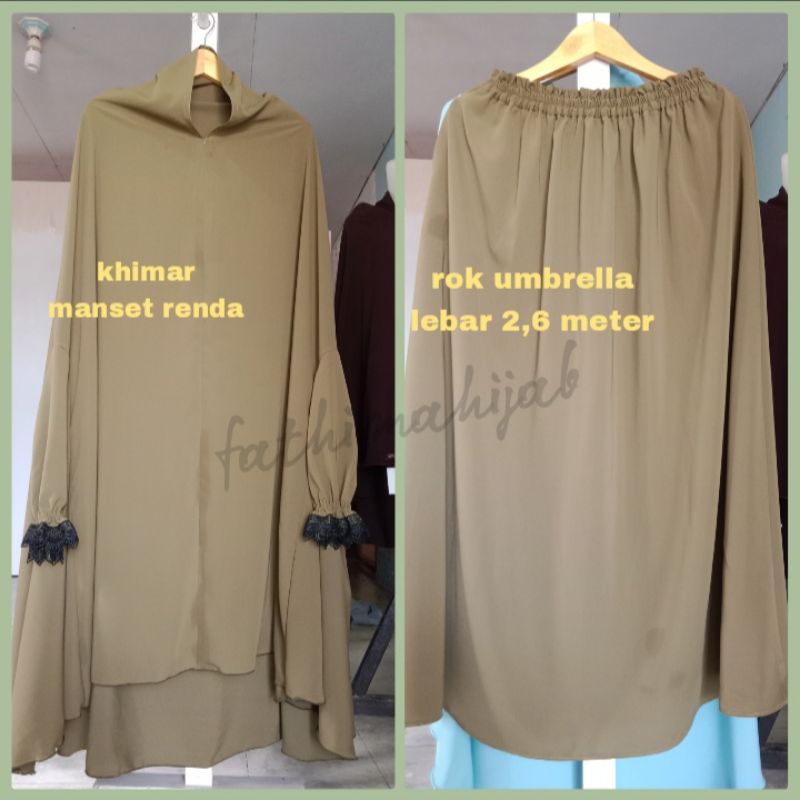 floor khimar/khimar manset/jilbab non pet