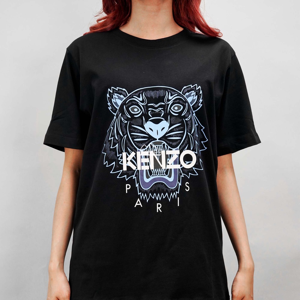 Kenzo Tiger Print Blue White Black Tee